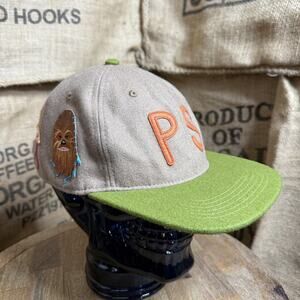 POLER Portland Wool Snapback Hat Cap PS Chewbacca Frida Kahlo Patch Gray Green